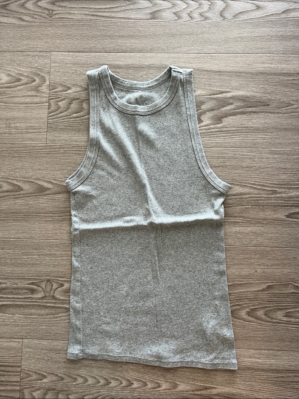 Target a new day Light Gray Ribbed Tank Top